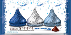 Hershey’s Kisses Brand Milk Chocolates Blue/Silver Foils